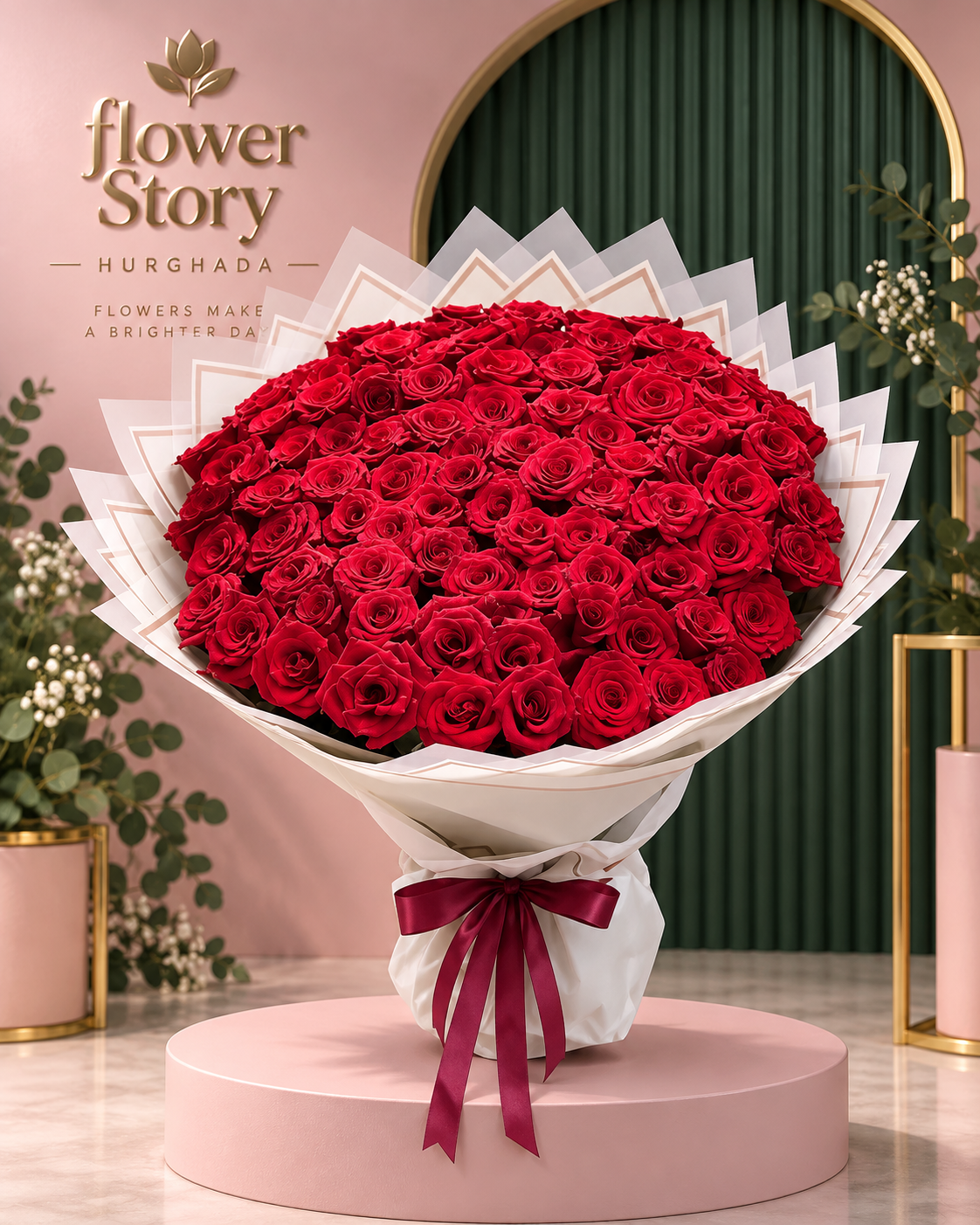812A3B93-C83C-4232-9A04-5F77C5F8A6BA Red Rose Bouquet - Image 1