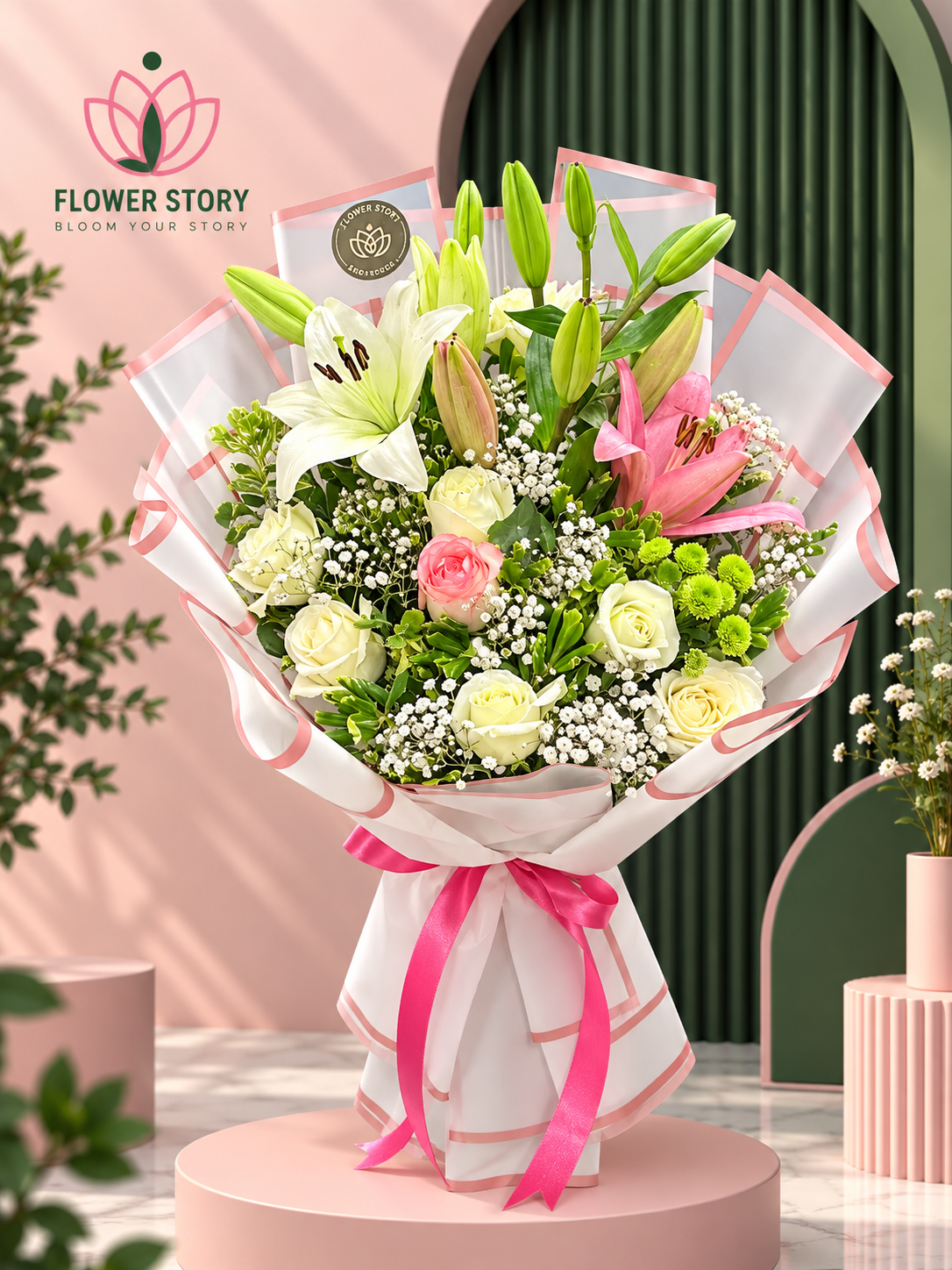 F5701D14-74DB-4048-9188-FD02B4C51587 Roses & Lilies - Image 1